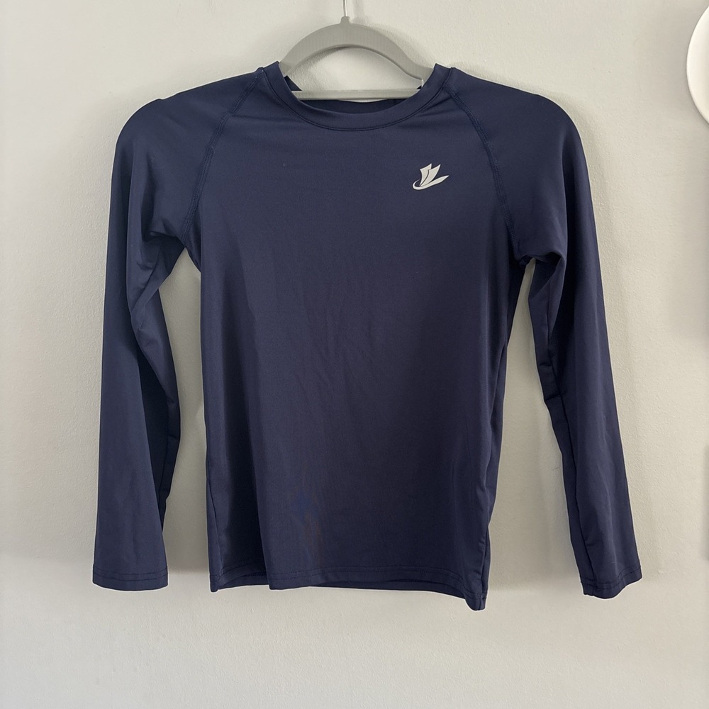 Many‎ Blue Boys Base layer Long Sleeve Shirt M 12